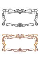 Hand drawn horizontal banners set with retro style ribbons decoration elements isolated vector illustration