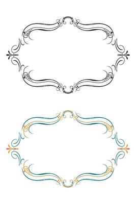 Hand drawn horizontal banners set with retro style ribbons decoration elements isolated vector illustration