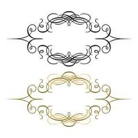 Hand drawn horizontal banners set with retro style ribbons decoration elements isolated vector illustration