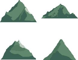 International Mountain Day Icon With Abstract Design. Isolated On White Background. Vector Illustration Set.