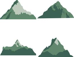 International Mountain Day Icon With Abstract Design. Isolated On White Background. Vector Illustration Set.