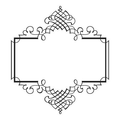 Vintage forged floral classic calligraphic retro vignette scroll frames ornamental design elements black set isolated vector