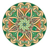 Decorative Mandala Ornamental round pattern isolated on white background vector
