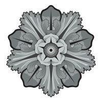 decorativo mandala ornamental redondo modelo aislado en blanco antecedentes vector