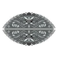 Vintage floral classic calligraphic retro vignette scroll frames ornamental design elements black set isolated vector
