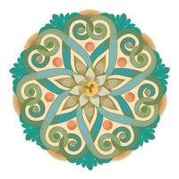 decorativo mandala ornamental redondo modelo aislado en blanco antecedentes vector