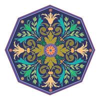 Decorative Mandala Ornamental round pattern isolated on white background vector