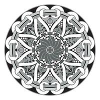 Decorative Mandala Ornamental round pattern isolated on white background vector