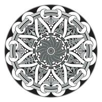 decorativo mandala ornamental redondo modelo aislado en blanco antecedentes vector