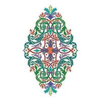 Vintage retro floral calligraphic art decorative elements sketch set with flowers and bird isolated vector