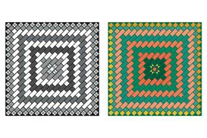 Vintage floral calligraphic floral vignette scroll corners ornamental design elements black and color set isolated vector