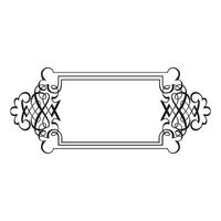 Vintage forged floral classic calligraphic retro vignette scroll frames ornamental design elements black set isolated vector