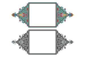 Vintage floral classic calligraphic retro vignette scroll frames ornamental design elements black set isolated vector