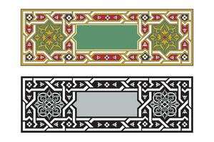 Vintage traditional realistic black and color frames set on white background isolated vector illustration