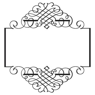 Vintage forged floral classic calligraphic retro vignette scroll frames ornamental design elements black set isolated vector