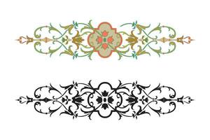 Vintage floral calligraphic floral vignette scroll corners ornamental design elements black set isolated vector