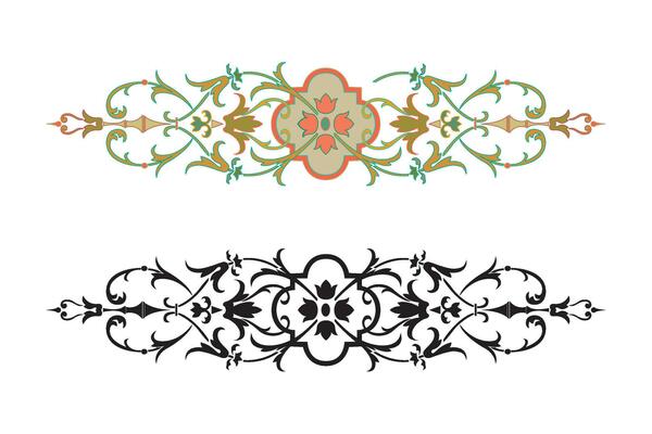 Vintage floral calligraphic floral vignette scroll corners ornamental design elements black set isolated vector