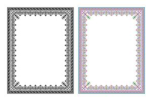 Vintage traditional realistic frames set on white background isolated vector illustration