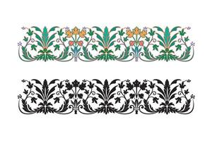 Clásico floral caligráfico floral viñeta Desplazarse rincones ornamental diseño elementos negro conjunto aislado vector