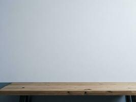 AI generated Empty Wooden table on the White background Close up view. High quality photo