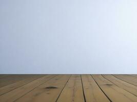 AI generated Empty Wooden table on the White background Close up view. High quality photo