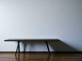 AI generated Empty Wooden table on the White background Close up view. High quality photo