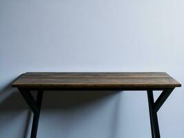 AI generated Empty Wooden table on the White background Close up view. High quality photo