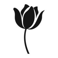 un tulipán flor vector silueta gratis
