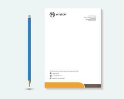 Creative and Clean Letterhead. Corporate modern Letterhead design. vector