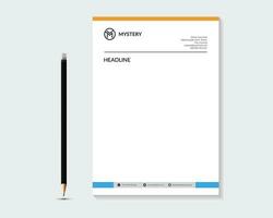 Creative and Clean Letterhead. Corporate modern Letterhead design. vector