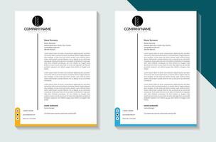 Creative and Clean Letterhead. Corporate modern Letterhead design. vector