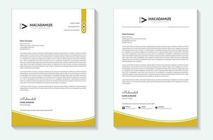 Creative and Clean Letterhead. Corporate modern Letterhead design. vector