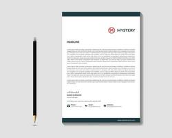 Creative abstract letterhend degsin. Professional business letterlend, newsletter magazine poster brochure design. vector