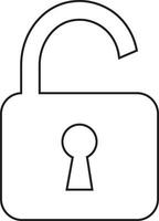 open Lock Icon in trend background. use for safety, privacy or Security system sign symbol. design, Vector for apps and website