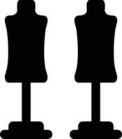 Plastic dummy on the stand icon in flat. Sewing or tailoring tools kit sign symbol mannequins realistic male forms dress stands isolated on transparent background vector for apps and website