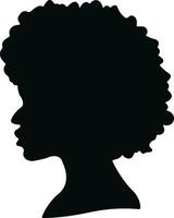 Women icon in flat. isolated on elegant silhouettes with different hairstyles. symbol of African American Beautiful female face in profile. Vector for apps and website