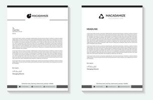 Black Creative and Clean Letterhead. Business with Corporate modern Letterhead design template. vector