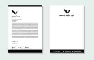 Black Creative and Clean Letterhead. Corporate modern Letterhead design template. vector