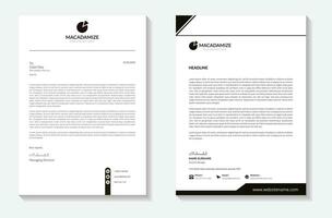 Black Creative and Clean Letterhead. Business with Corporate modern Letterhead design template. vector