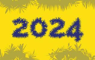 contento nuevo año 2024 diseño, vistoso número 2024 vector, 2024 oro 3d, contento nuevo año 2024, nuevo año 2024. vector