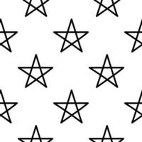 star outline seamless pattern vector