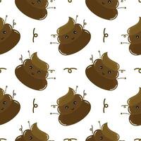 seamless pattern illustration of dung vector