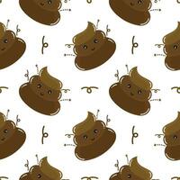 seamless pattern illustration of dung vector