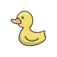 Hand drawn rubber duck. isolated on white background vector