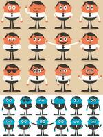 personaje emociones conjunto vector