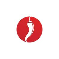 Red hot natural chili icon vector Illustration