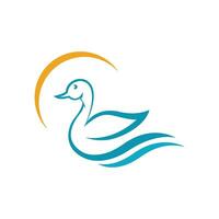 Swan icon Template vector