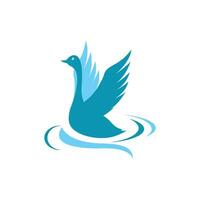 Swan icon Template vector