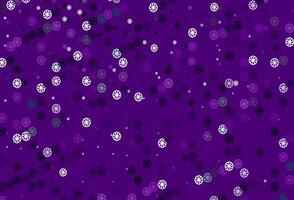 Light Purple vector pattern with christmas snowflakes.