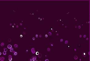 telón de fondo de vector púrpura claro con puntos.